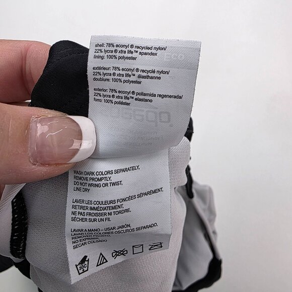 Speedo Womens Black White Racerback One-Piece Swimsuit PowerFLEX Eco Size 8 - Picture 7 of 9